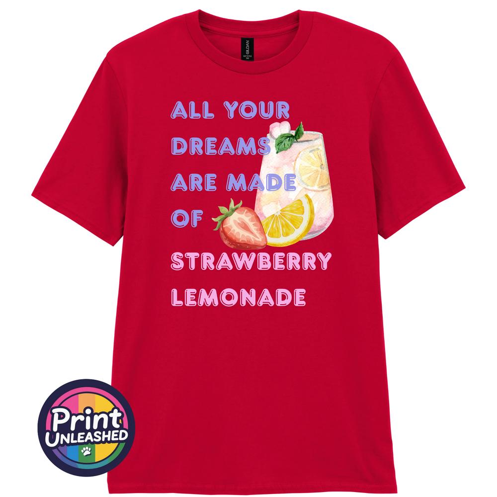 Strawberry Lemonade Tee Oasis Lyrics Printed TShirt All Your Dreams Top Gift M