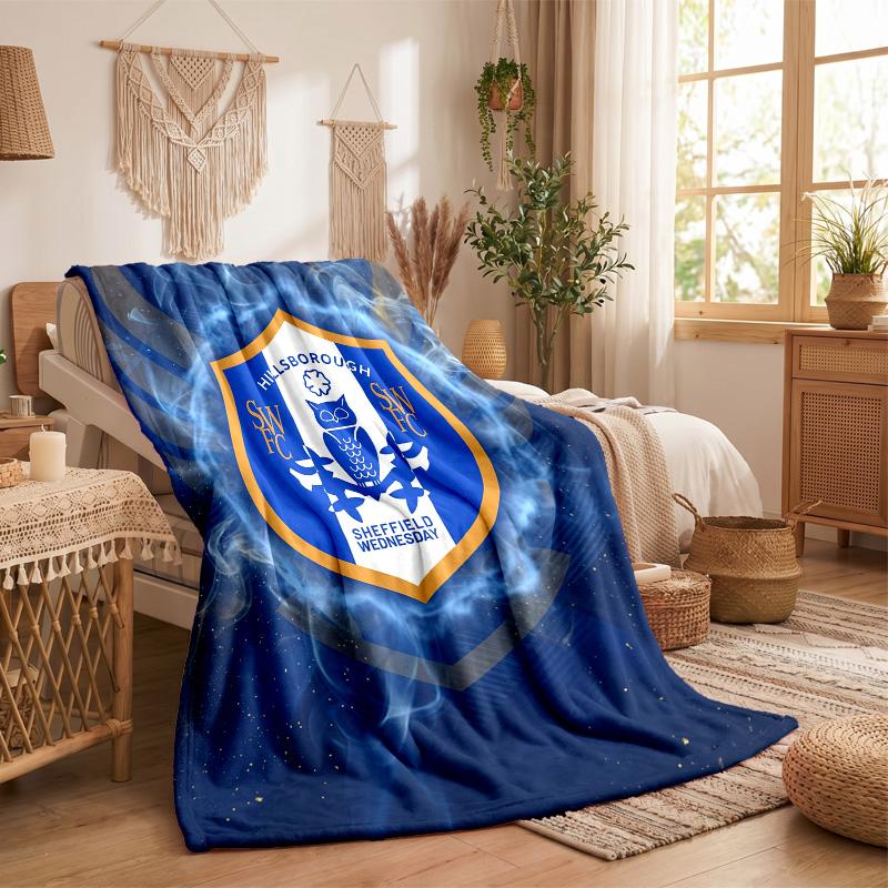 Coperta in Pile a Tema Sheffield Wednesday Morbida e Accogliente Coperta in Peluche per Camera da Letto Divano Viaggio
