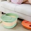 Folding Footbath with Lid Dual-State Switching One-Touch Foldable Design Foot Basin Ergonomic Anti-aging Pet Paw Care Tool