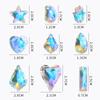 AB Color Shiny Crystal Charms Pendants Loose Beads for Necklace Bracelet Earring DIY Crafting Jewelry Accessory Making Supplies