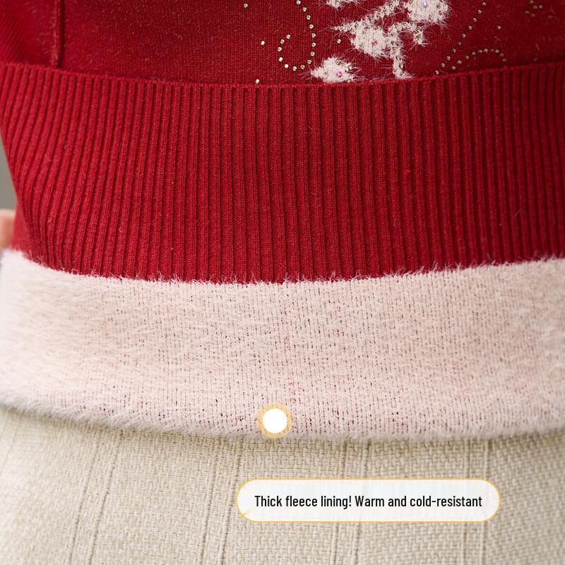 Pasiter Mid-Aged Women's Thick Warm Knit Sweater