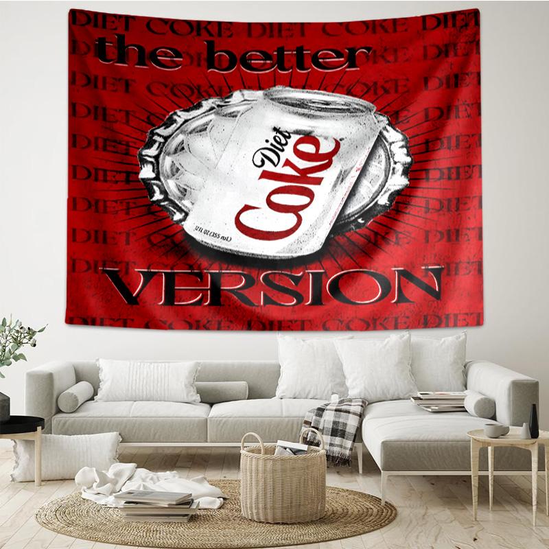 Stay Crisp Coke Tapestry, Unique Design Tapestry, Wall Decor for Bedroom,Livingroom, Playroom,Heartwarming Fan Holiday Gifts