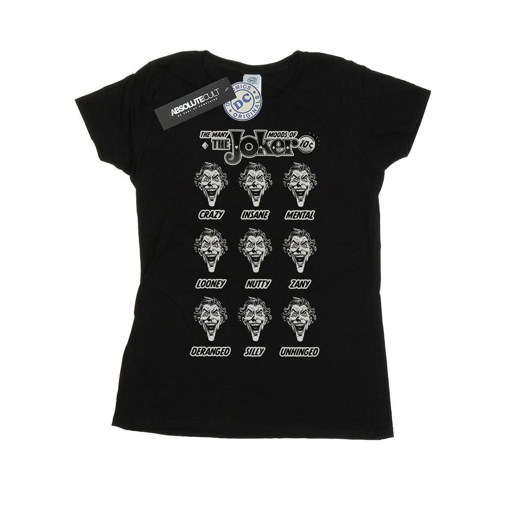 DC Comics Damen/Damen The Joker Die vielen Stimmungen des Jokers Baumwoll-T-Shirt