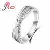 New Wide Cubic Zircon 925 Sterling Silver Ring Fashion Female Jewelry Infinity Women Wedding Rings For Party