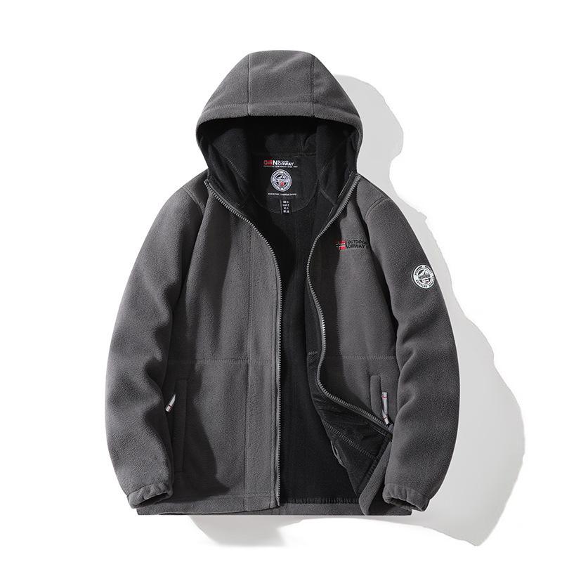 

Унисекс куртка с капюшоном Expedition для защиты от холода: Двухслойный плотный хлопок для тепла Small серый