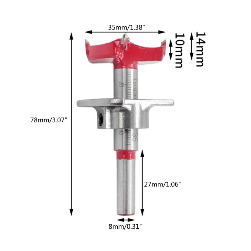 8 Pcs Hinge Drilling Template Woodworking Door Lock Hinge Drill Pots  Hinge Template Set for Cabinet Door Installation