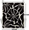 Black Matisse Flower Shower Curtain,Vintage Retro Abstract Shower Curtains for Bathroom, Minimalist Aesthetic with Hooks