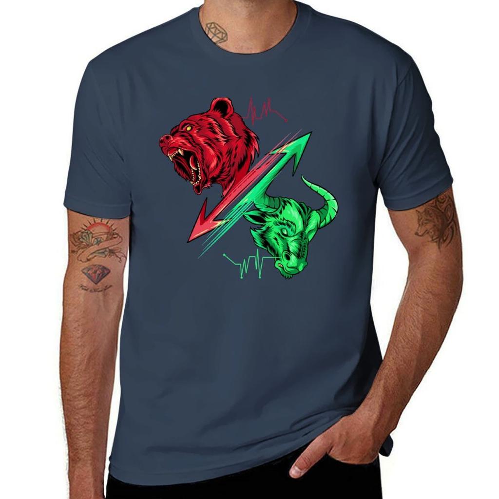 Bear Vs Bull Trading Tshirt Big And Tall Solid Color Tshirt