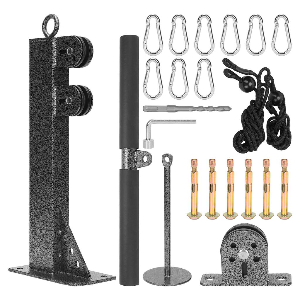 Fitness Wall Mount Stand Pulley Cable Attachment Arm Strength Trainning Workout Equipmen