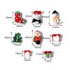 2pcs Christmas Lampwork Beads Cute Santa Claus Snowman Glass Loose Beads For Jewelry Making DIY Bracelets Necklace Accessories