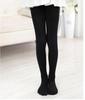 Kinder Ballett Hochelastische Tanzsocken: Frühling-Sommer Dünn, Weißer Samt 80D Leggings