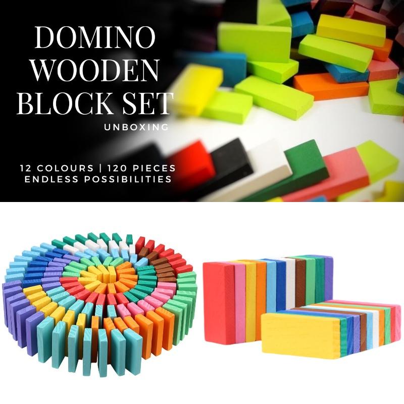 Large Wooden Domino Set For Children And Adults Educational And Intellectual Building Blocks Toy Brand Chengchen 120 New Pieces