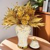 Gold Marble General Jar Porcelain Bottle Ginger Jar Ceramic Storage Tank White Gold Vase Flower Vase Home Decoration Accessories