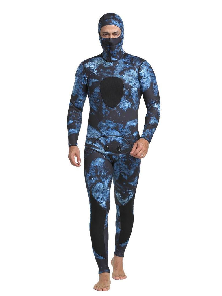 Męski 1,5MM Neoprenowy Kombinezon Dwuczęściowy Do Nurkowania w Kamuflażu
