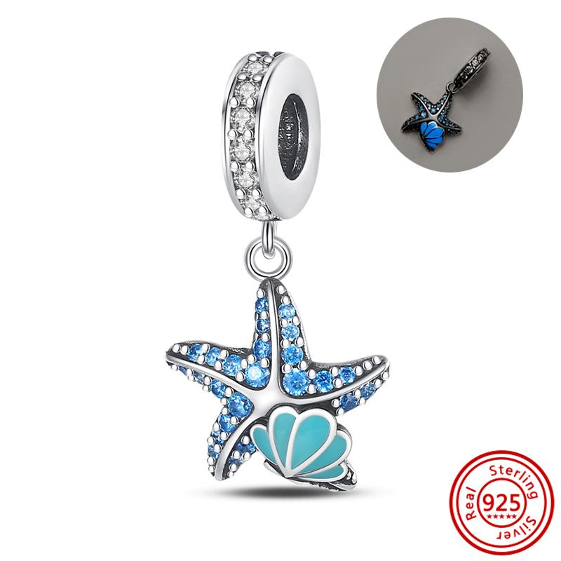 The Latest 925 Sterling copper Butterfly Flower Series Original Charm Fashion Bead Pendant Is Suitable For Girls To Make Gifts