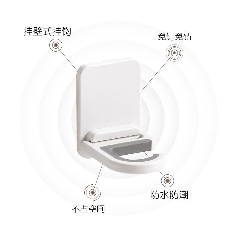 Broom Mop Holder Wall Mount Self-adhesive No Trace Mop Rack Hanger Organizer Garage Kitchen Bathroom Storage Multi-Purpose Hook