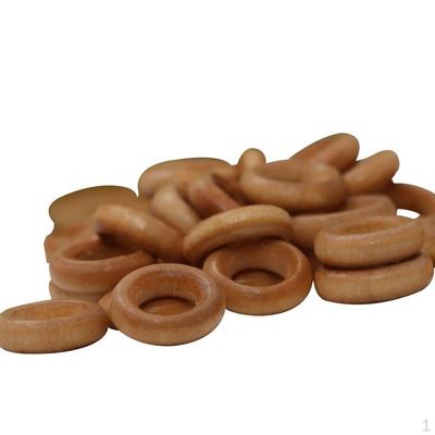 Petits anneaux en bois de 13mm, 100 pièces, cerceaux en bois inachevé, artisanat