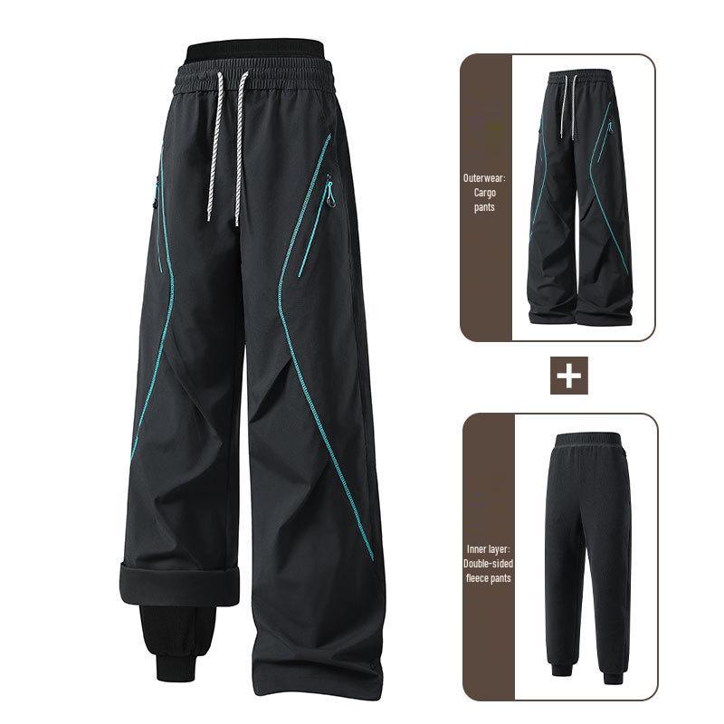 Pantaloni da Lavoro Paracadutista Antivento Impermeabili Unisex - Pantaloni Lunghi da Esterno per Autunno/Inverno
