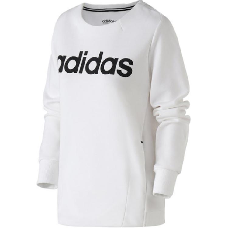 Adidas Neo Vintage Crew Neck Pullover Sweatshirt Women Sweatshirt White DW7968