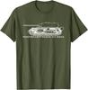 Maglietta Panzer VIII Maus Tank 100% Cotone Girocollo Manica Corta Estiva Casual da Uomo Streetwear