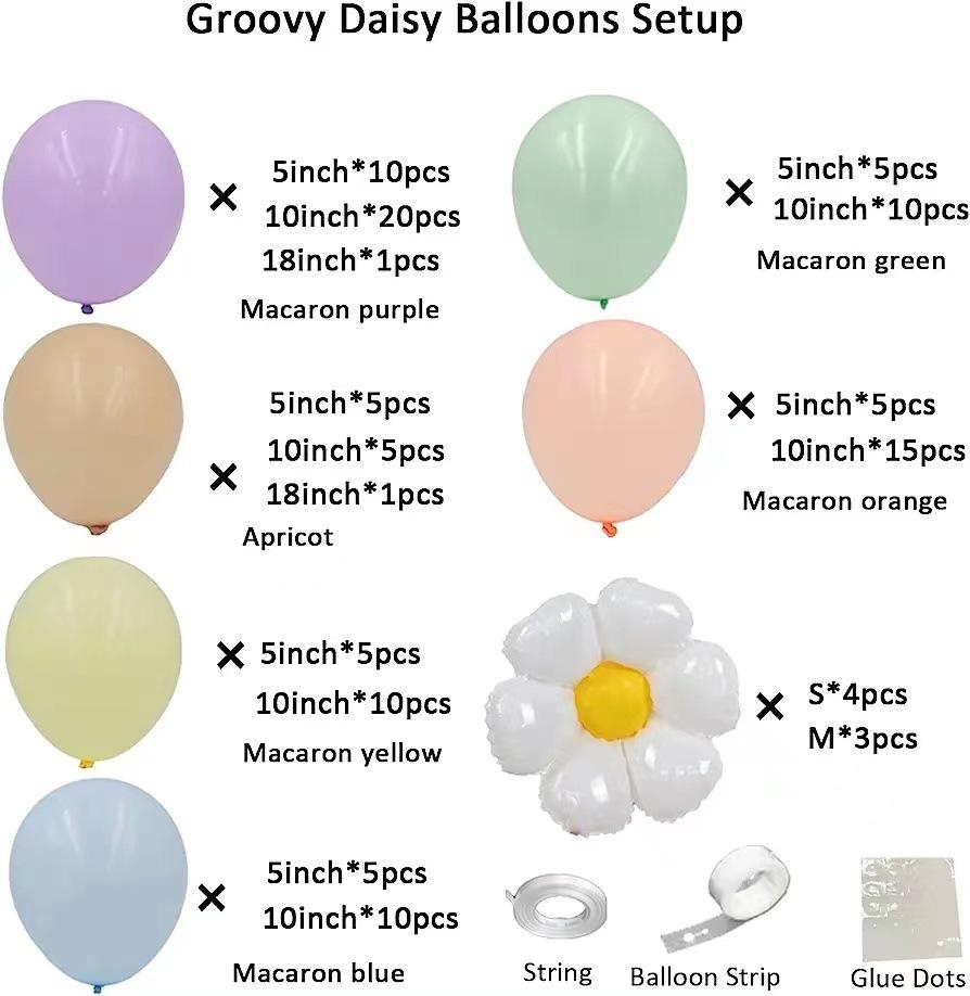 Balloon Chain Set Store Opening Birthday Party Decoration Scene Arrangement Photo Balloon