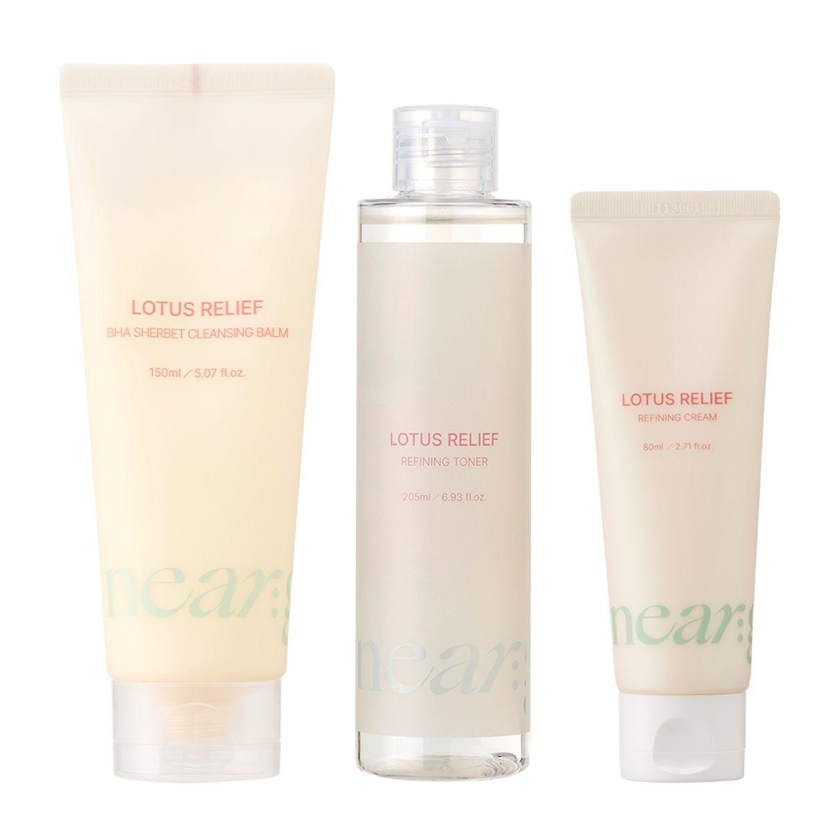Near Garden Lotus Perfect Makeup Set (Cleansing Balm + Toner + Cream)