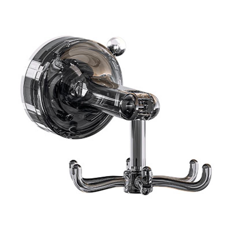 

1pc Six Claws Rotatable Suction Cup Hook Foldable Punch Free Spoon Shovel Storage Rack Traceless Hook Kitchen Organizer серый