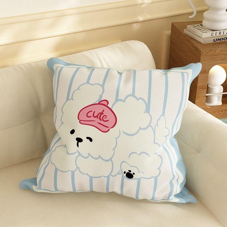 Cartoon Pillow, Sofa, Living Room Cushion, High-end Double-sided Pillowcase, Bed Pillow, Office Nap Pillow, Cute