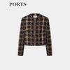 PORTS Women's Autumn/Winter Hand-Woven Tweed Jacket