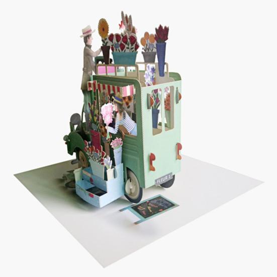 Glückwunschkarte Einfach zu installieren Schwebendes Design Stereoskopische 3D Pop-UP Geburtstags-Abschlusskarte für Geburtstag