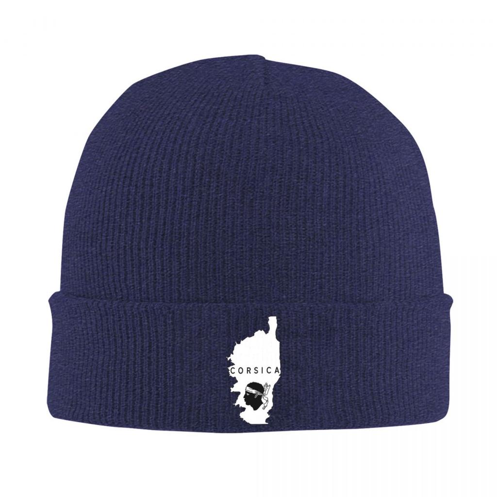 Mapa Korsyki Flaga Francuska Korsykańska Ciepła Czapka Z Dzianiny Zimowa Czapka Z Dzianiny Czapki Beanie Czapki Hip Hopowe dla Unisex