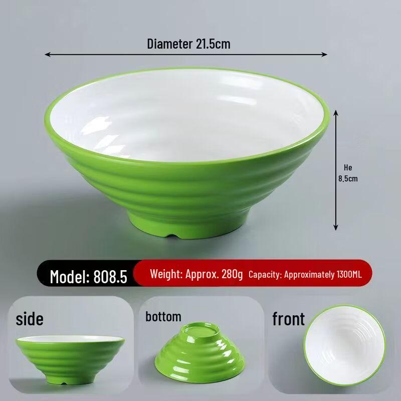 A5 Melamine Threaded Noodle Soup Bowl 8.5-inch