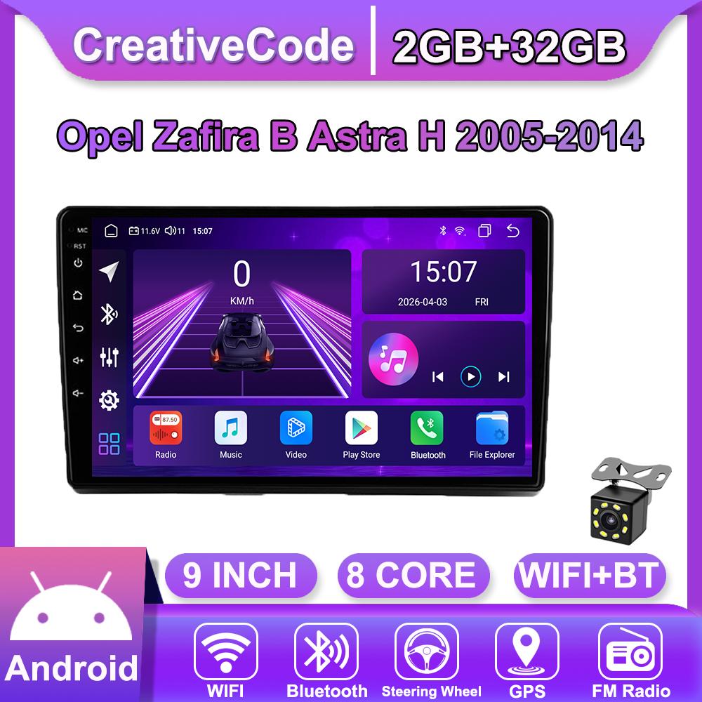 

Android Car-Play Car Radio For Opel Zafira B Astra H 2005-2014 Multimedia Player Head Unit Stereo GPS Navigation BT WIFI,8 CORE ,2+32GB