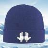 White gloved hands,fingers raised up Men Women Unisex Knitted Hat Beanie Pullover Cap Winter Thermal Warm Christmas Outdoor Cycl