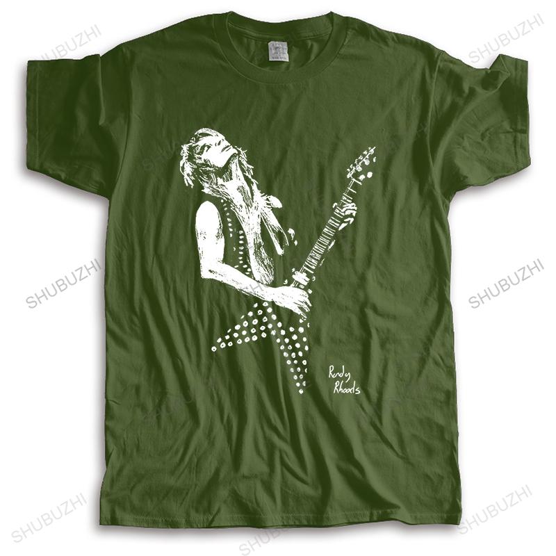 Hot Sale Homme Summer Tshirt Brand Oneck T Shirts Randy Rhoads Guitar Tribute Fashion Cotton Unisex Teeshirt Euro Size TOPS