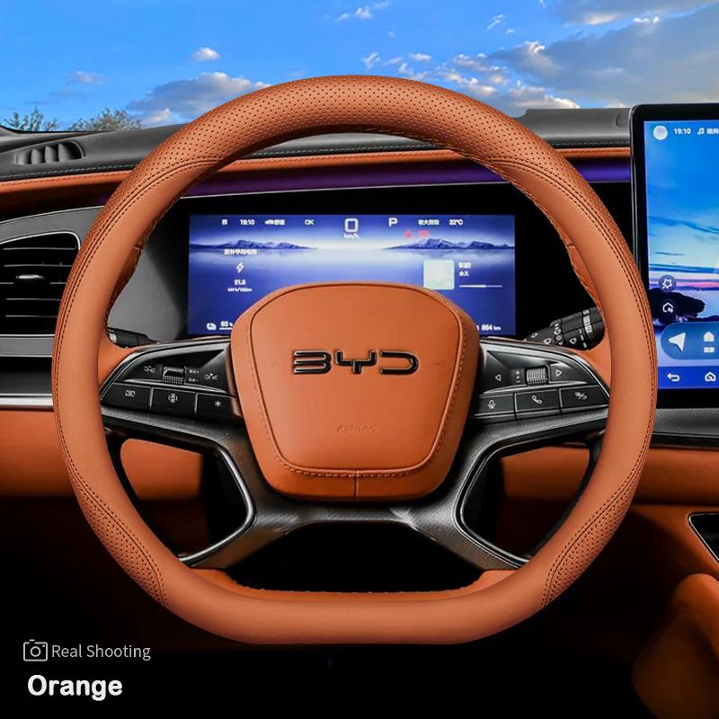 For BYD Sea Lion 07 EV BYD Sea Lion 05 06 DM-I EV 2026 2026 D Type Car Steering Wheel Cover Ultra Thin Leather Atuo Accessories