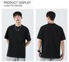 Men's Heavyweight Crew Neck Pure Cotton Patchwork T-shirt - Summer American Style