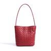 New Sheepskin Fashion High-end Woven Crossbody Bag, Versatile Trendy Shoulder Bucket Commuter Bag for Women