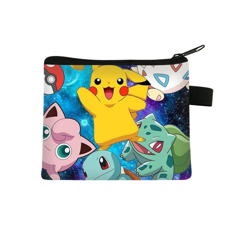 Pikachu children's coin purse, storage mini bag, cartoon portable key card bag