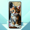 Lovely Kitten Anime Phone Case For OPPO A6T A6x A6 A5 Pro A5x A3 A3X A17 A17K 4G A78 A58 A54 A76 A57 A57s A2x Custom Photo Cover