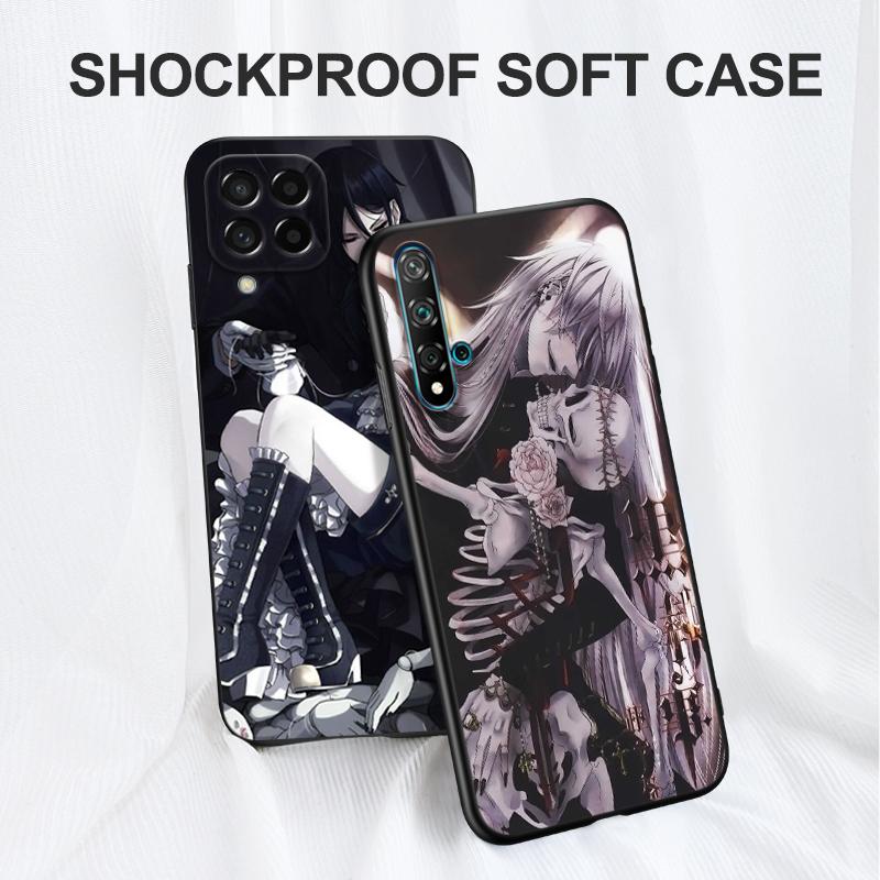 Black Tpu Case For Honor 8a Prime 8s 9 10X Lite 9A 9C 9X Premium Pro 9S Case Cover Black Butler