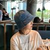 Women's bucket hat, Korean style, trendy and versatile, Japanese style, summer thin washable denim sun protection hat