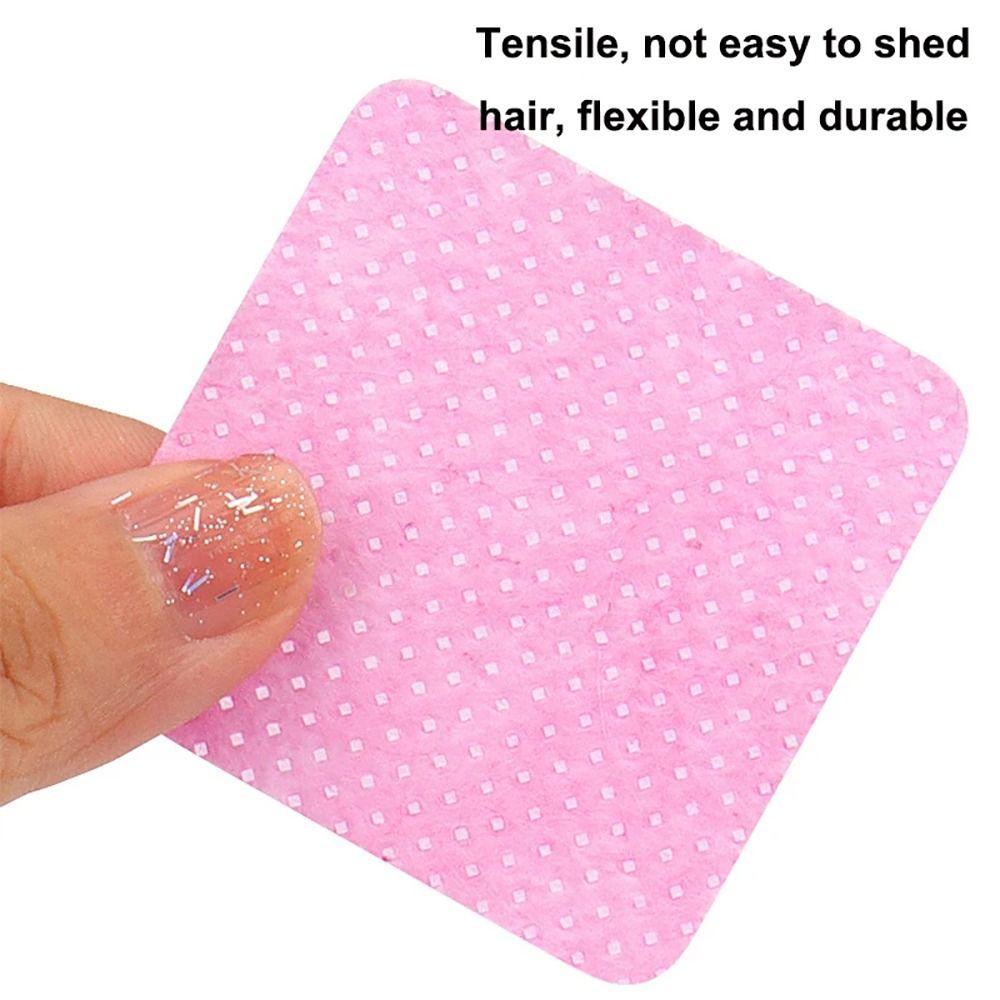 200Pcs/Box Lint Free Clean Cotton Tablet Non-Woven Fabric Eyelash Extension Nail Glue Wipes Cotton Pad Nail Gel Polish Remover