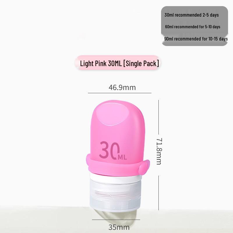 Portable Refillable Silicone Travel Bottles Set for Shampoo, Shower Gel, Lotion, Makeup Remover, and Skincare.