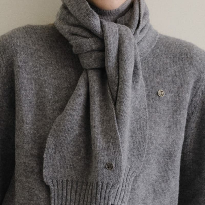 ROH SEOUL Classic Knit Muffler Gray