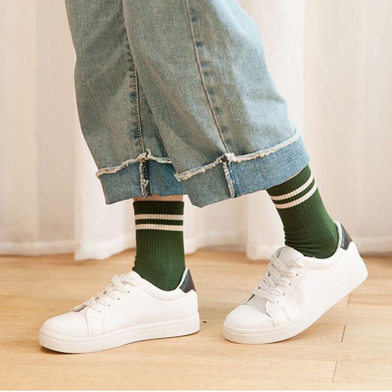 Calzini Casual a Righe da Uomo Spessore Standard Cotone Traspiranti Divertenti Unisex Moda Street Happy Sock Economici Per 1 UAH