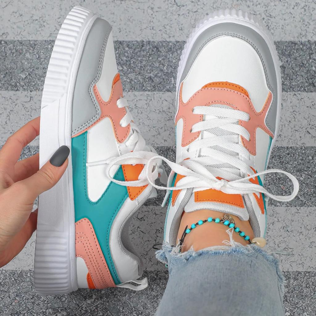 White Shoes Fashion Board Shoes for Women Fashion Casual Walking Shoes Men Leisure Sneakers PU Leather Trainers Waterproof