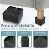 4Pcs Adjustable Furniture Risers TPU Shock Absorption Bed Risers Stackable Non-slip Furniture Leg Lifting Blocks for Desk Chairs