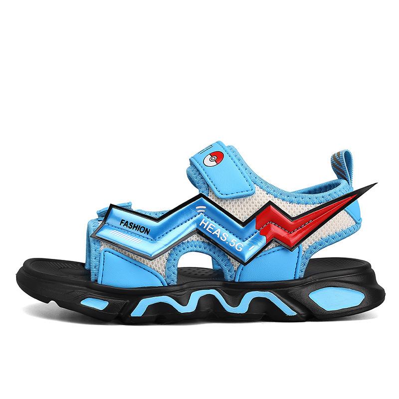 Factory children's sandals summer new boys Pikachu cool slippers medium and older children non-slip casual beach shoes