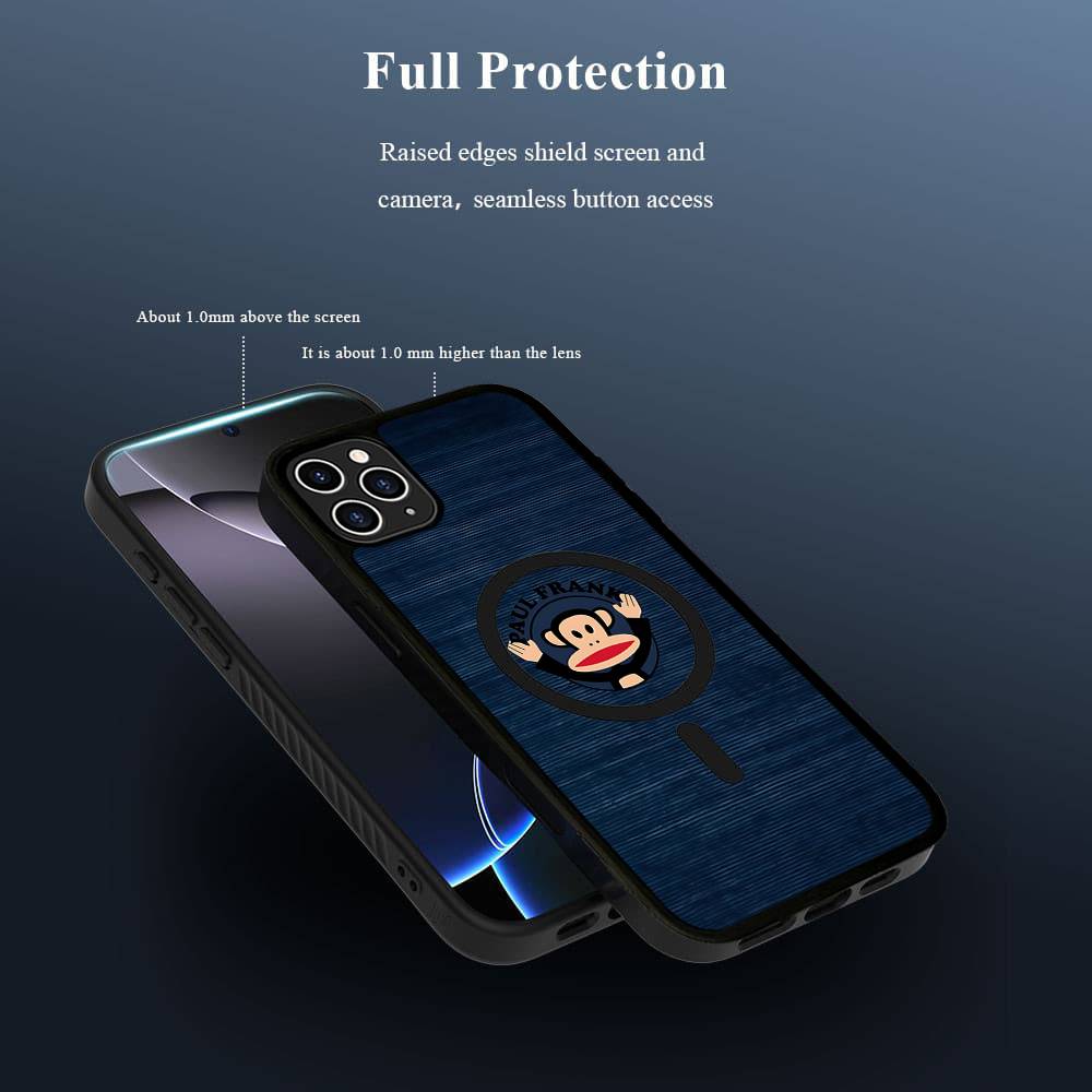 

Fashion Logo P-Paul F-Frank For IPhone 17 Air 16 E 15 14 13 12 11 Pro Max Plus PC Shock TPU Cover For Magsafe Phone Cover iPhone 13